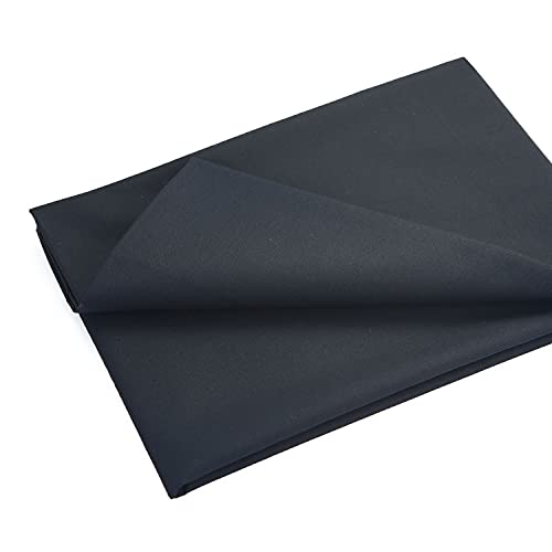 MasterFAB - Tela de popelina negra 100% algodón de The Yard para coser DIY Artesanía Diseño de moda Impreso Tela lavable con motivos florales; 1 pieza de ancho completo cortable 39 x 55 pulgadas (100x140 cm) (negro)