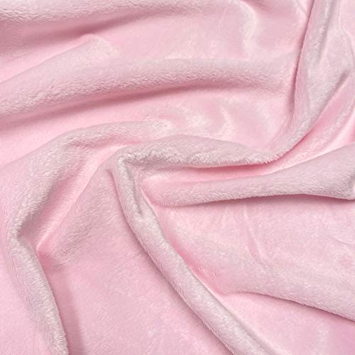 Tela de vellón suave Minky Super Soft Cuddle 58/60 'de ancho vendido por The Yard (rosa)