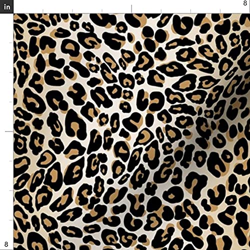 Spoonflower Fabric - Classic Leopard Strong Cheetah Animal Jungle Spots Print Impreso en Minky Fabric Fat Quarter - Coser mantas para bebés Edredón con respaldo de peluche Juguetes