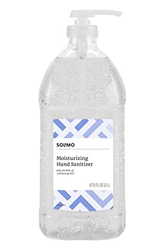 Marca Amazon - Desinfectante de manos Solimo, aroma original, 67,6 onzas líquidas (paquete de 1)
