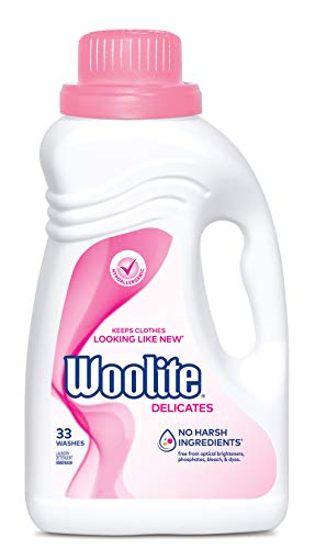Detergente líquido hipoalergénico para ropa, Woolite Delicates, 50 oz, 33 lavados, apto para lavado a máquina y a mano