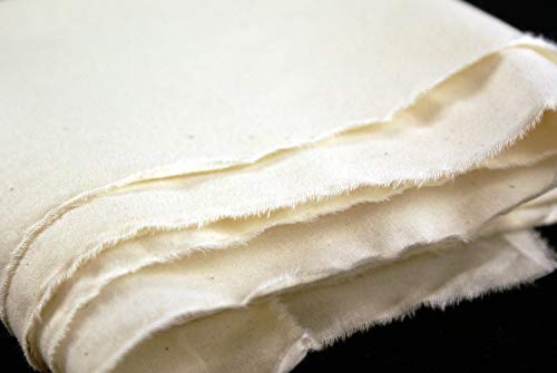 Barcelonetta |  Tela de muselina |  100% algodón |  Sin blanquear, natural |  Drapeado, tela de cáñamo (natural, 2 yardas)