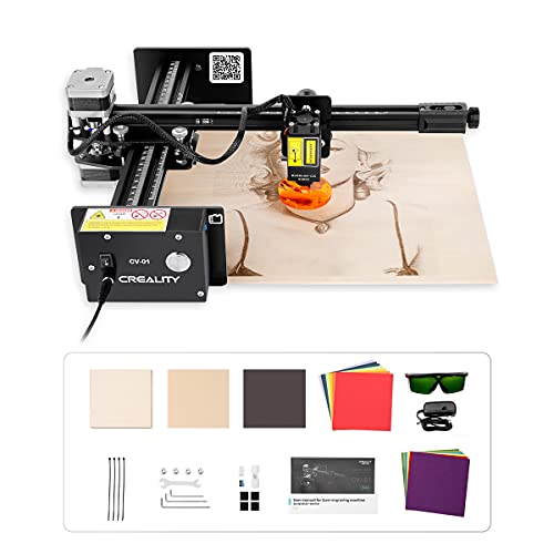 Creality Laser Master Engraver Machine, 20W Máquina de grabado de escritorio DIY Art Craft Logo Mark Printer Mini Carver Grabado en madera Tamaño de trabajo 6.69x7.87 pulgadas (170x200mm)