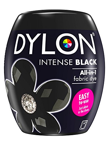 Dylon Machine Dye Pod, negro intenso, color de tela fácil de usar para lavar la ropa,