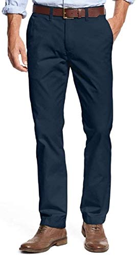 Tommy Hilfiger Pantalón chino para hombre Tailored Fit (Masters Navy, 34x30)